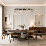 47" Modern Black Crystal Tree Branch Chandelier