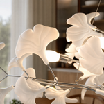 47" Modern Ceramic Ginkgo Leaf Tree Branch Chandelier