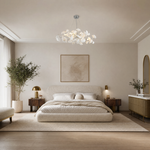 47" Modern Ceramic Ginkgo Leaf Tree Branch Chandelier