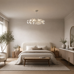 47" Modern Ceramic Ginkgo Leaf Tree Branch Chandelier