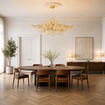 47" Modern Gold Tree Branch Crystal Chandelier