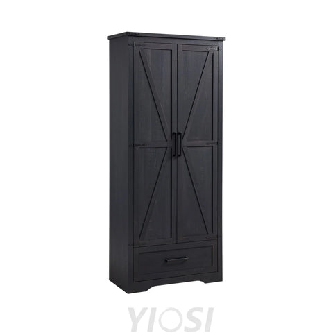 47’’ Wooden Storage Cabinet Farmhouse Pantry Organizer