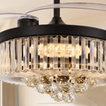 48" Crystal Chandelier Ceiling Fan with Invisible Blades
