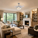48" Crystal Chandelier Ceiling Fan with Retractable Blades