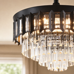48" Crystal Chandelier Ceiling Fan with Retractable Blades