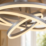 48" Retractable Blade Ceiling Fan with Integrated LED Ring Light