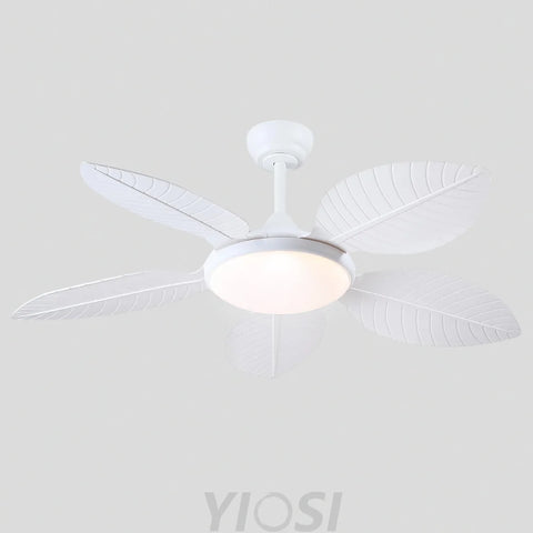 48’’ Tropical Modern Ceiling Fan with LED Light Remote Control & Adjustable Height Ceiling Lights
