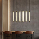 Aria Brushed Brass Alabaster Pendant Lamp – Elegant Ceiling Light