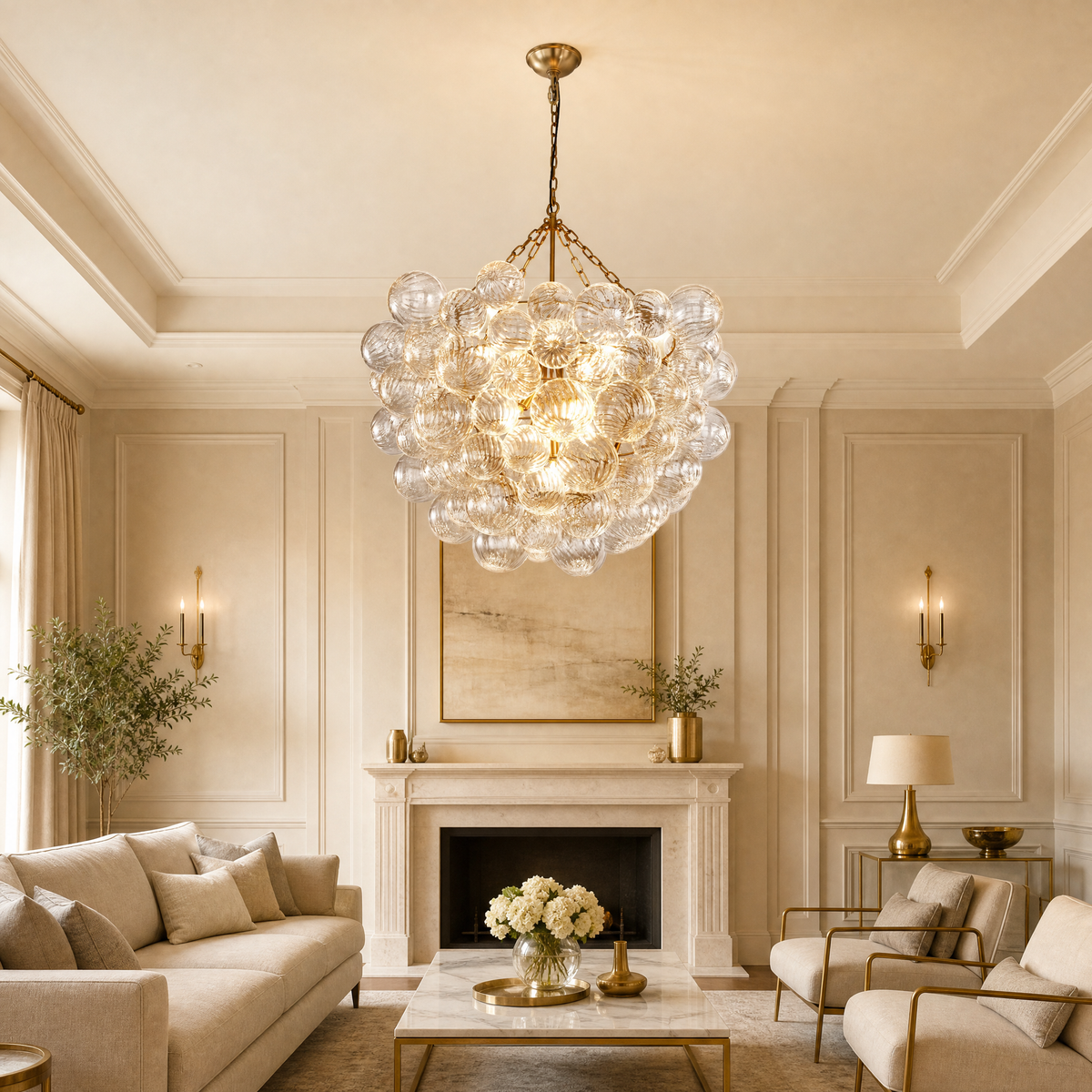 5-Light Hooded Dining Pendant Light - Copper Color