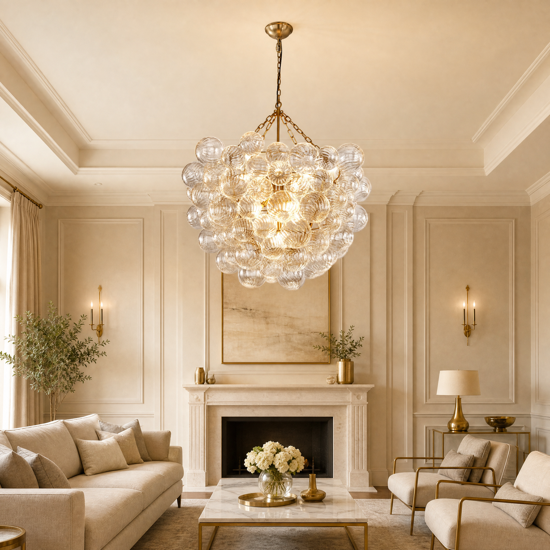 5-Light Hooded Dining Pendant Light - Copper Color