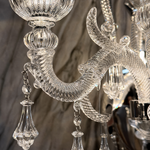 5-Light Two-Tier Twisted Glass Wall Sconce