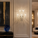 5-Light Two-Tier Twisted Glass Wall Sconce