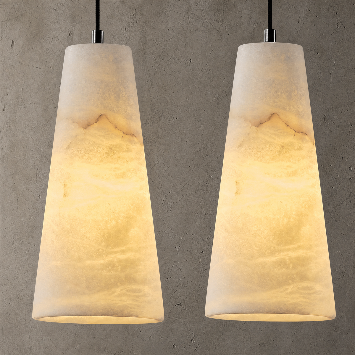 500 Cylindrical Alabaster Wall Lamp - Black Single - Change Supplier