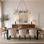51" Modern Black Crystal Tree Branch Chandelier