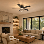52" Wood Blade Ceiling Fan with Integrated Crystal Chandelier