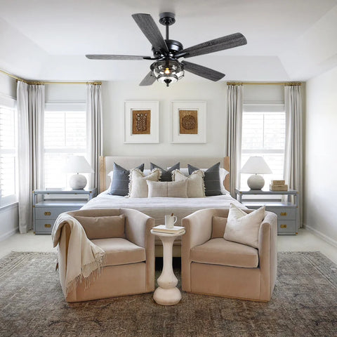 52’’ Modern Outdoor Ceiling Fan with Light & Remote – Reversible Blades & Waterproof Ceiling Lights