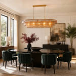 53.7" Hook Plate Glass Linear Chandelier