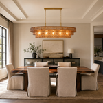 53.7" Hook Plate Glass Linear Chandelier