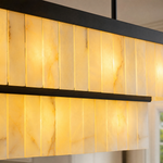 54'' 2-Tier Linear Natural Alabaster Chandelier