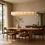 54" Modern Alabaster Linear Chandelier