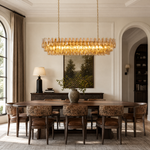 54" Modern Gold Rectangular Chandelier