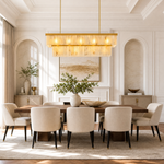 54'' Rectangular Spanish Alabaster 2-Tier Chandelier