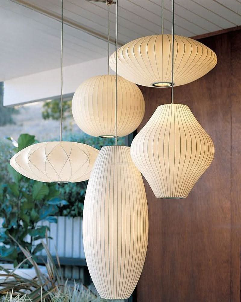 Bubble Pendant Light with Artificial Silk Lampshade - Yiosilamp