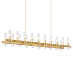 Copper-plated modern glass lampshade chandelier