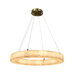 Modern alabaster chandelier D30.5in