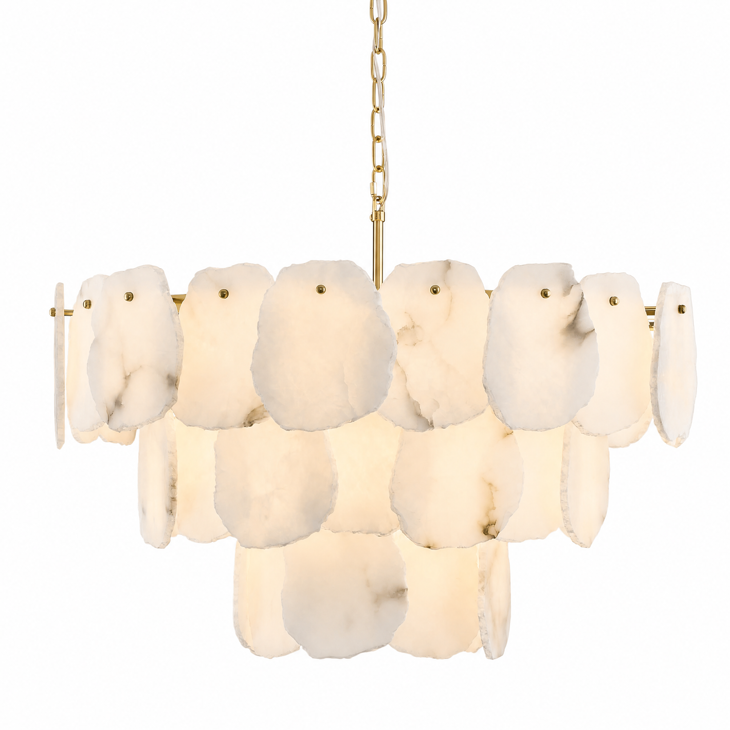 D600 Marble Stone Round Hanging - Copper Color