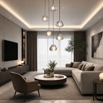 6-Light Bowl-shaped Staircase Light - Black