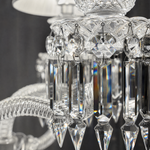 6-Light Pleated Fabric Shade Crystal Chandelier