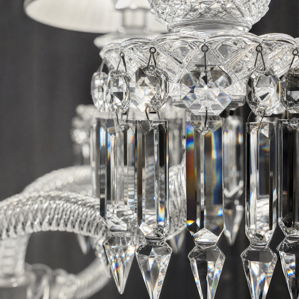 6-Light Pleated Fabric Shade Crystal Chandelier