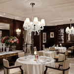 6-Light Ribbon Glass Fabric Shade Chandelier