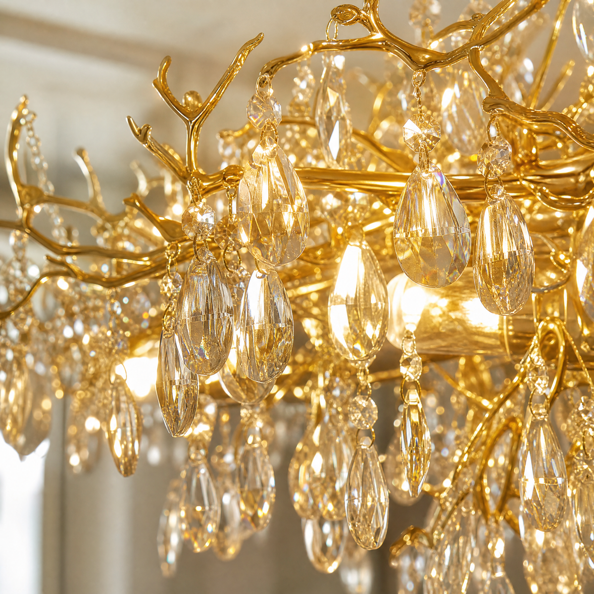 60" Modern Crystal Tree Branch Chandelier