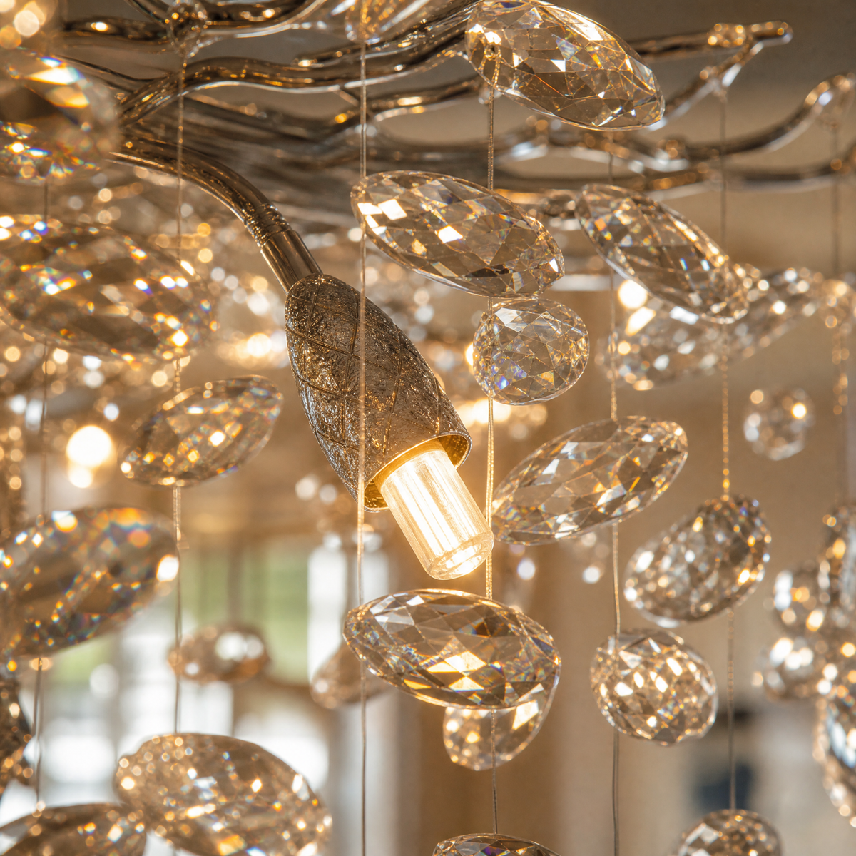 60'' Modern Crystal Tree Branch Chandelier