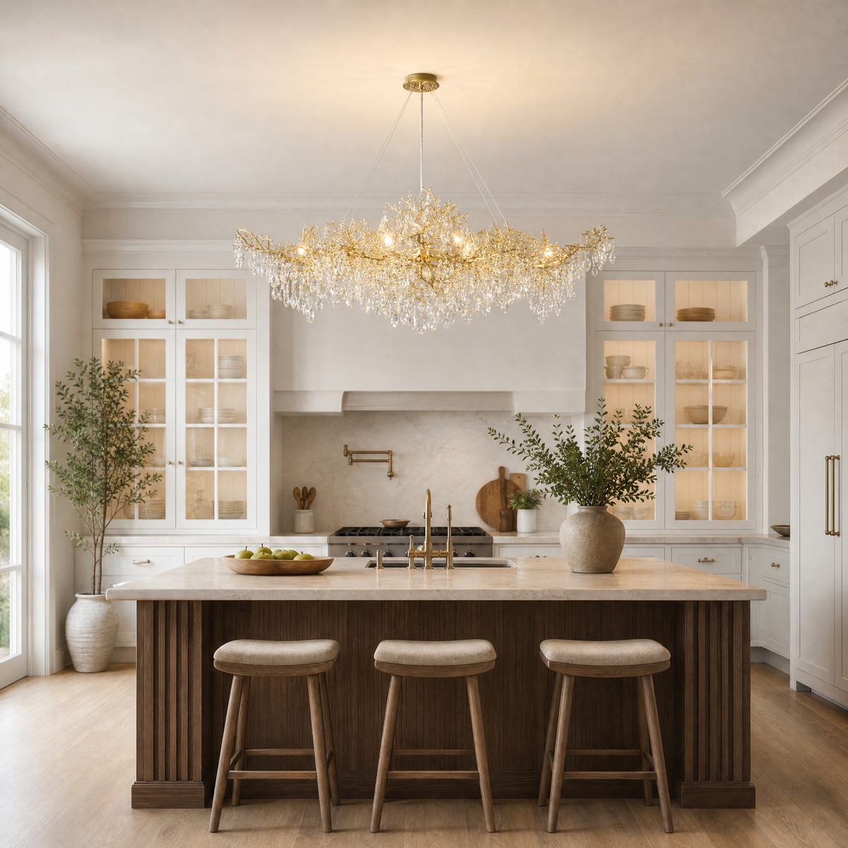 60" Modern Crystal Tree Branch Chandelier