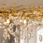 60" Modern Gold Crystal Tree Branch Chandelier
