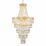 550 Square Diamond Round Pendant - Gold
