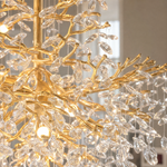 61" Gold 23-Light Tiered K9 Crystal Branch Chandelier
