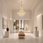61" Gold 23-Light Tiered K9 Crystal Branch Chandelier
