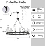 Copper plated modern glass lampshade chandelier