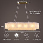 Modern alabaster chandelier