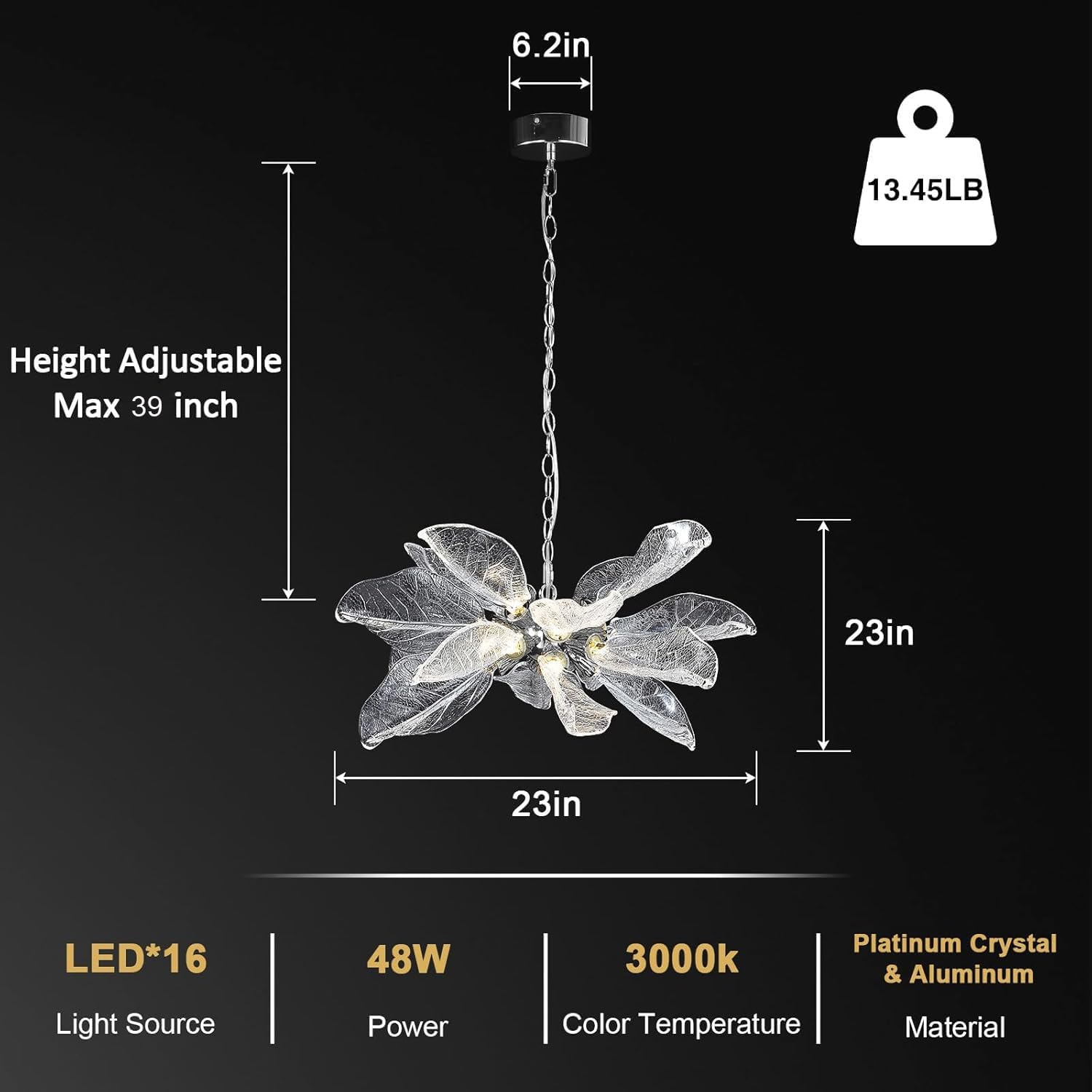 Modern blade-type Chandelier