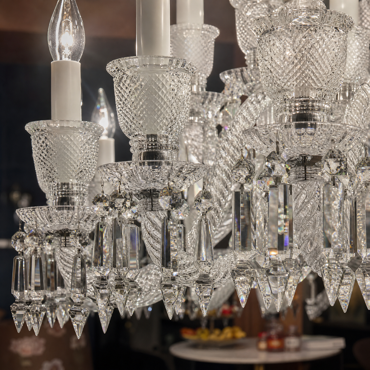 64-Light Multi-Tier Candle Crystal Chandelier