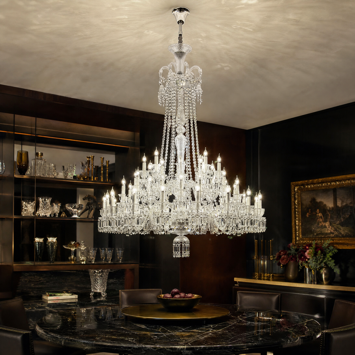 64-Light Multi-Tier Candle Crystal Chandelier