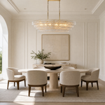 65" Hook Plate Clear Glass Linear Chandelier