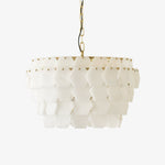Vakkerlight Hexa Cloud Gold & White Alabaster Pendant Light – 23.6" Diameter