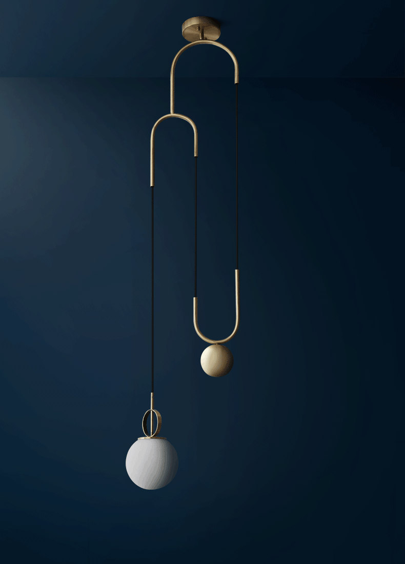 Glass Ball Pendant Lamp ∅ 13.8″ - Mini-1-Yiosilamp