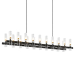 Copper-plated modern glass lampshade chandelier